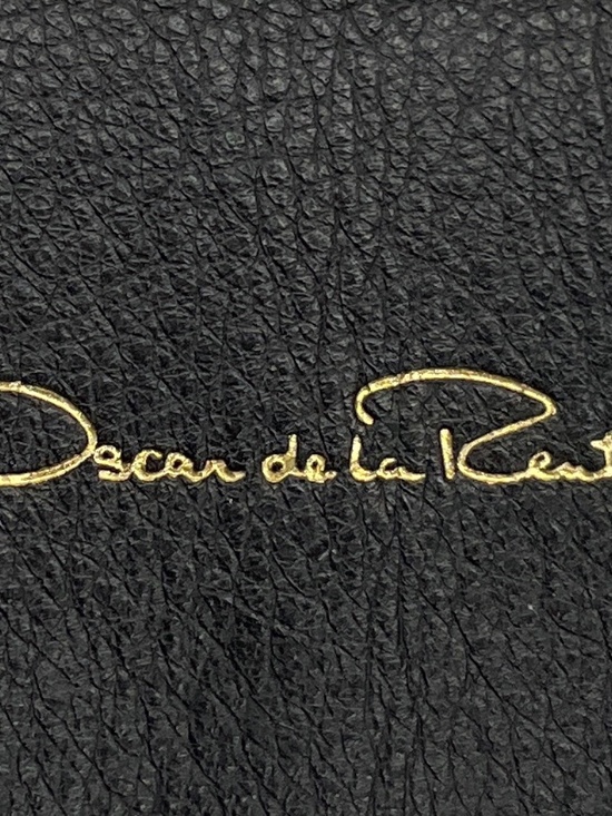 OSCAR DE LA RENTA BLACK GENUINE AMERICAN ALLIGATOR SKIN LEATHER WIDE BELT
